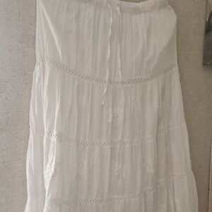 Glamour White Maxi Skirt